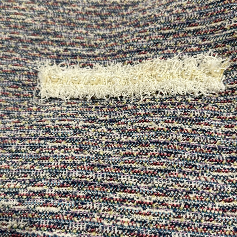ZARA TWEED DRESS SIZE S WITH PEARL EMBELLISHMENTS - Picture 8 of 14